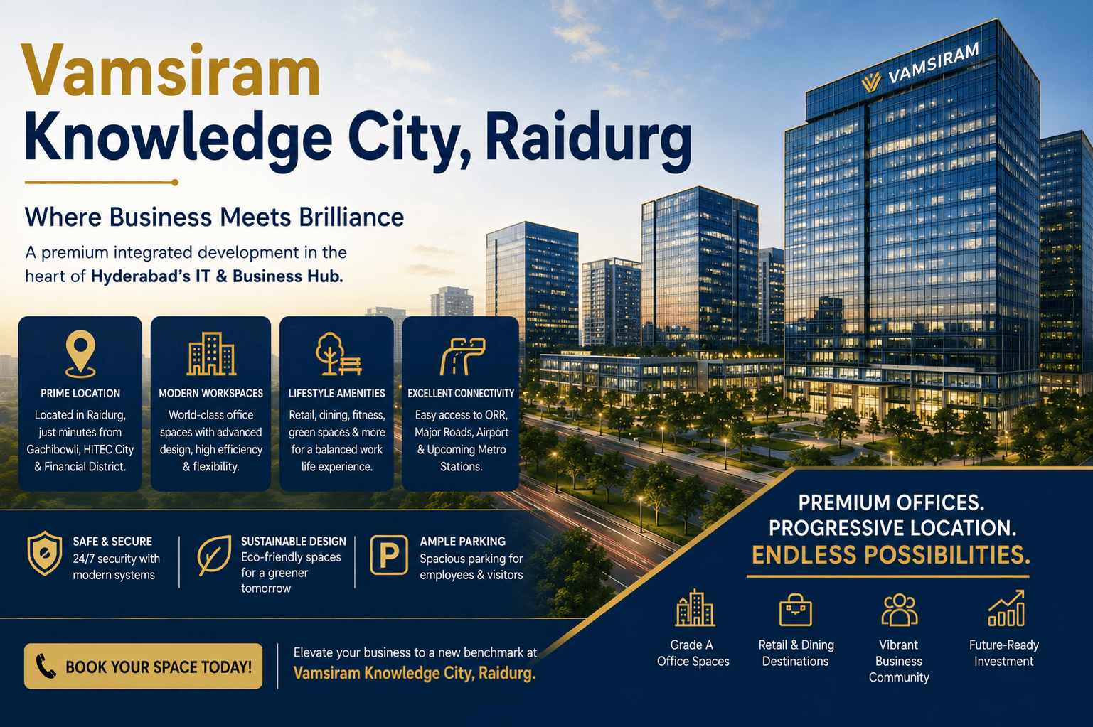 Vamsiram Knowledge City Raidurg - Luxury Apartments Hyderabad