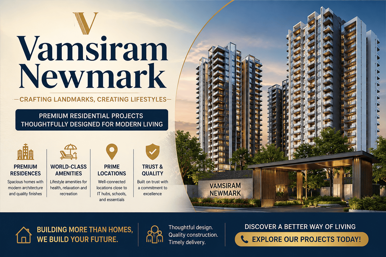 Vamsiram Newmark - Luxury Apartments in Hyderabad