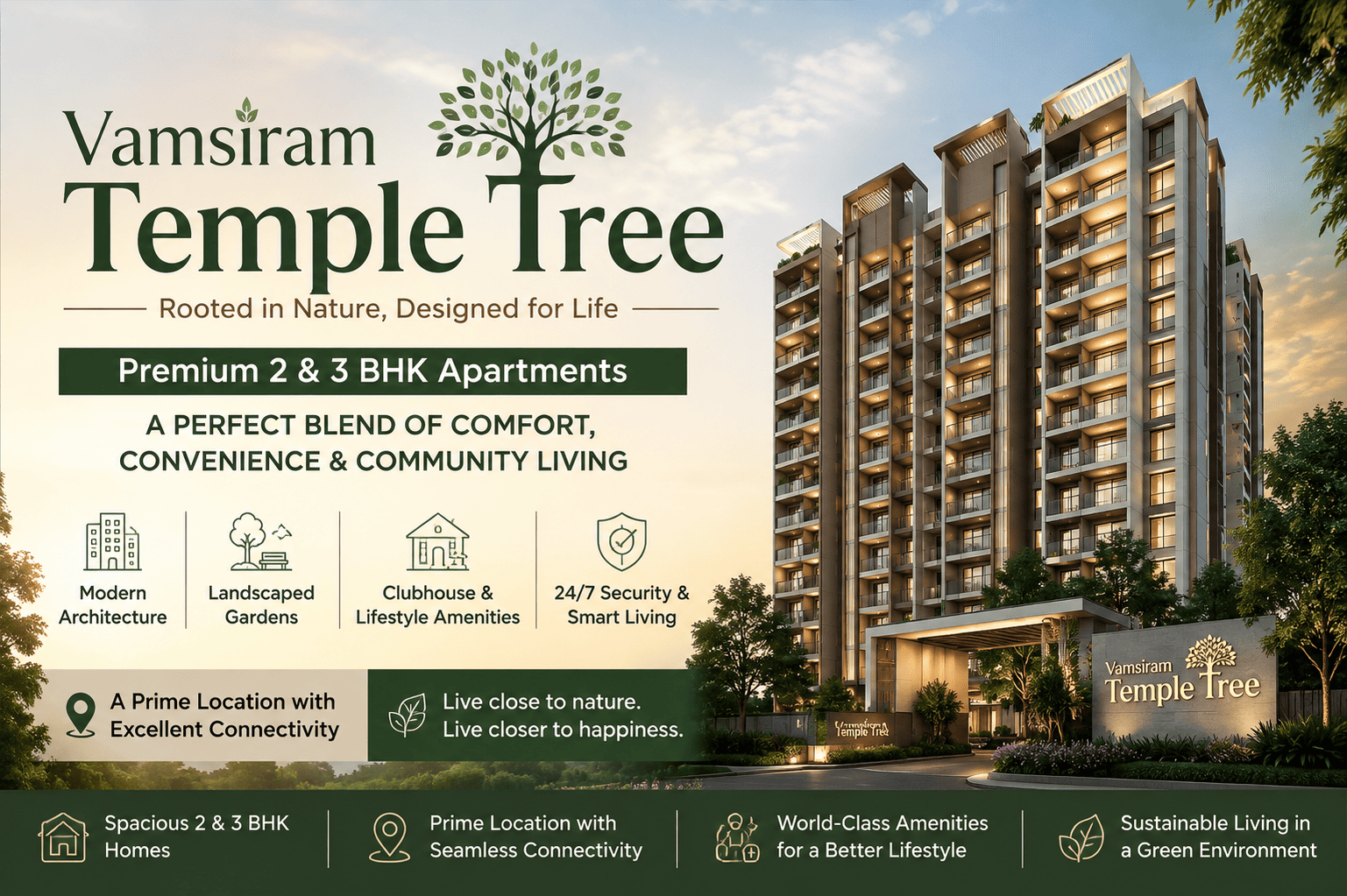 Vamsiram Temple Tree - Apartments in Secunderabad
